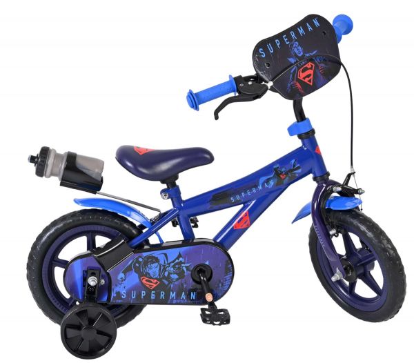 Superman Kinderfiets - Jongens - Mag Wheels - 12 inch - Blauw