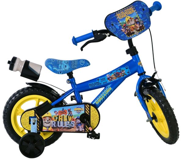 Paw Patrol - Rubble & Crew Kinderfiets - Jongens - Mag Wheels - 12 inch - Blauw