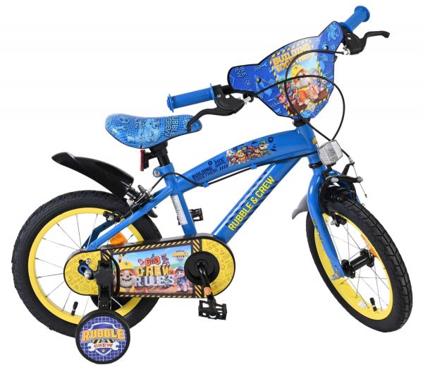 Paw Patrol -Rubble & Crew Kinderfiets - Jongens - 14 inch - Blauw - Twee handremmen