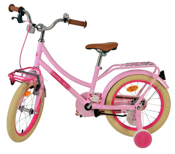 Volare Excellent Kinderfiets - Meisjes - 16 inch - Roze - 95% afgemonteerd