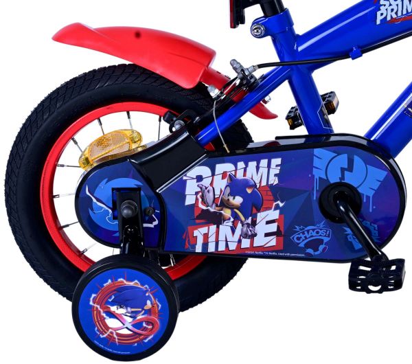 Sonic Prime Kinderfiets - Jongens - 12 inch - Blauw Rood - Twee handremmen Sonic Prime Kinderfiets - Jongens - 12 inch - Blauw Rood - Twee handremmen