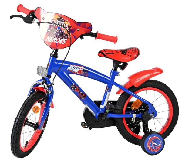 Sonic Prime Kinderfiets - Jongens - 14 inch - Blauw Rood