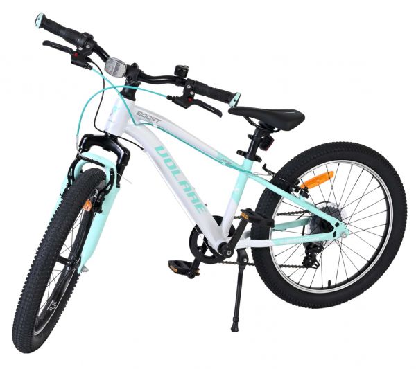 Volare Boost Kinderfiets - 20 inch - 7 Speed - Wit/Mintgroen