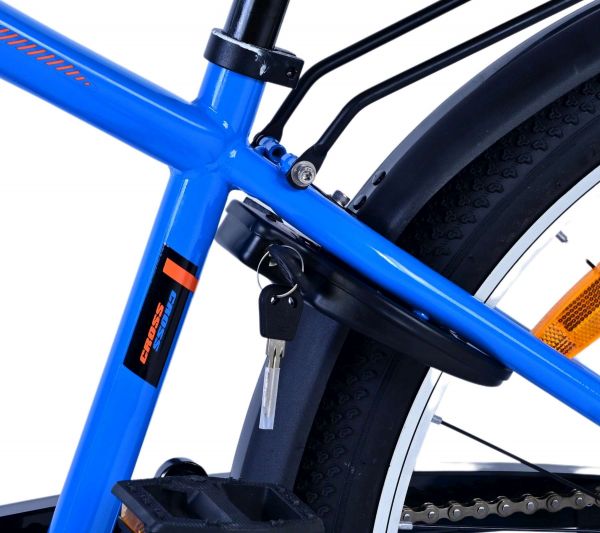 Volare Cross Kinderfiets - Jongens - 24 inch - Blauw - 3 versnellingen