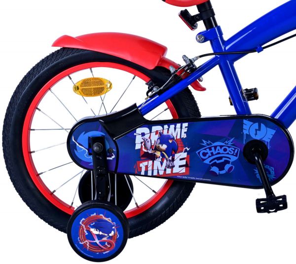 Turbo Crew Kinderfiets - Jongens - 16 inch - Blauw Rood - Twee handremmen