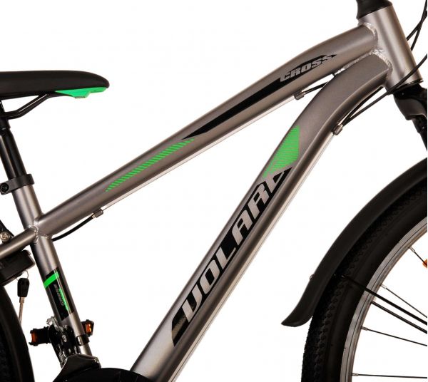 Volare Cross Kinderfiets - Jongens - 26 inch - Grijs - 21 versnellingen - Twee handremmen