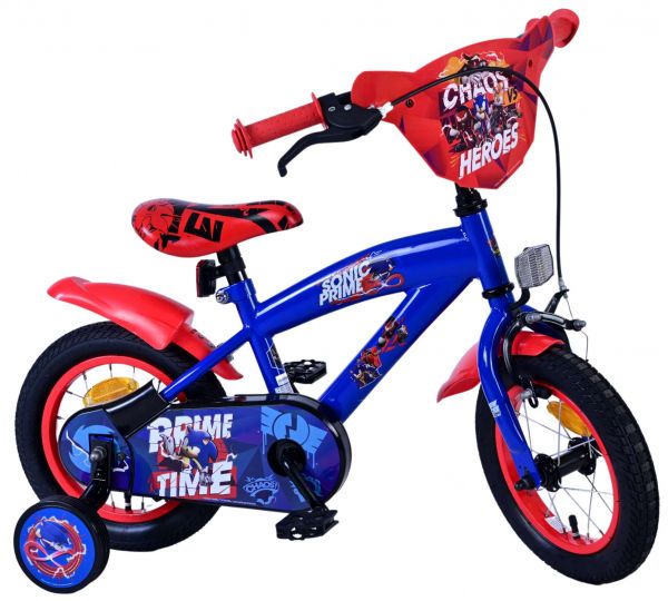 Sonic Prime Kinderfiets - Jongens - 12 inch - Blauw Rood Sonic Prime Kinderfiets - Jongens - 12 inch - Blauw Rood