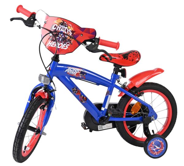 Sonic Prime Kinderfiets - Jongens - 14 inch - Blauw Rood - Twee handremmen