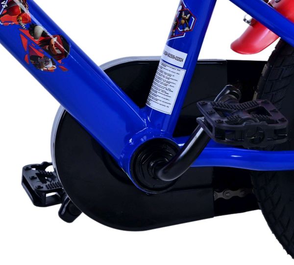 Turbo Crew Kinderfiets - Jongens - 12 inch - Blauw Rood