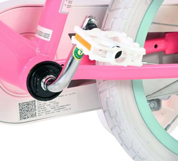 Barbie Kinderfiets - Meisjes - 14 inch - Roze - Twee handremmen