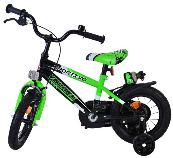 Volare Sportivo Kinderfiets - Jongens - 12 inch - Groen Zwart