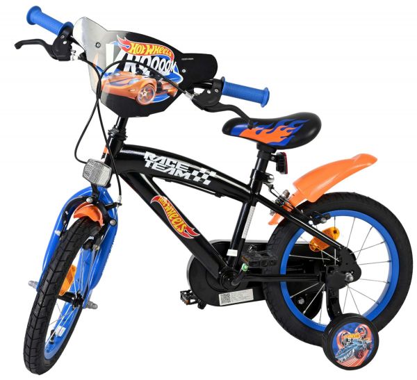 Hot Wheels Kinderfiets - Jongens - 14 inch - Zwart - Twee handremmen