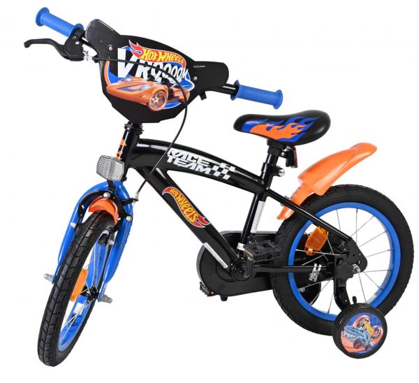 Hot Wheels Kinderfiets - Jongens - 14 inch - Zwart Oranje Blauw