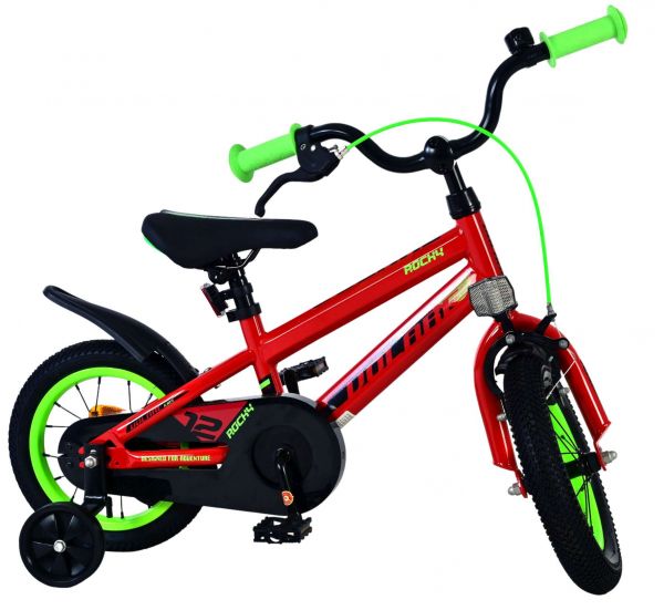 Volare Rocky Kinderfiets - Jongens - 12 inch - Rood - Twee handremmen