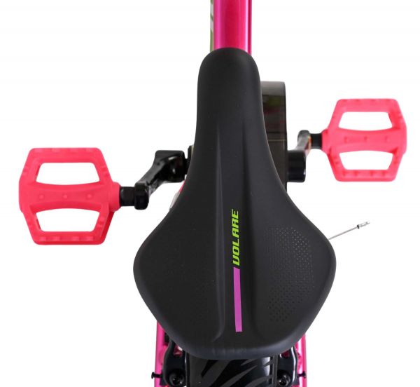 Volare Chrome Kinderfiets - Meisjes - 16 inch - Roze Groen - Twee Handremmen