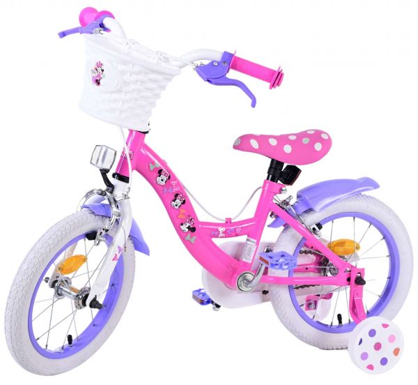 Disney Minnie Kinderfiets - Meisjes - 14 inch - Roze - Twee handremmen