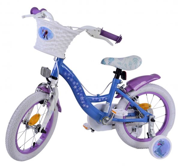 Disney Frozen 2 Kinderfiets - Meisjes - 14 inch - Blauw/Paars - Twee handremmen