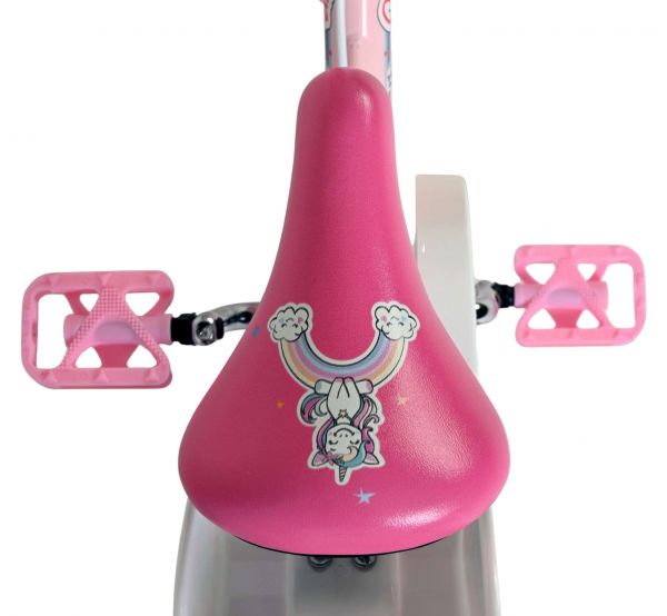 Volare Unicorn Kinderfiets - Meisjes - 12 inch - Roze - Twee handremmen