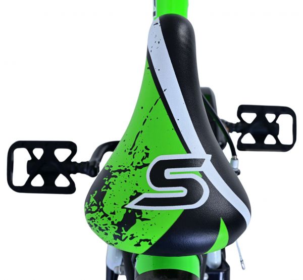 Volare Sportivo Kinderfiets - Jongens - 14 inch - Groen Zwart - Twee Handremmen