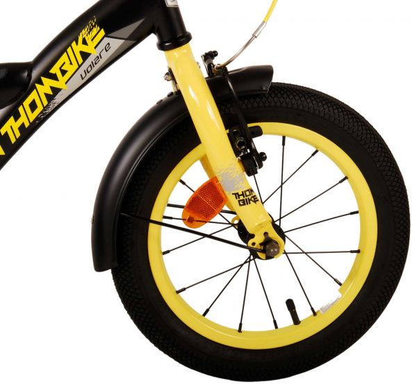 Volare Thombike Kinderfiets - Jongens - 14 inch - Zwart Geel Volare Thombike Kinderfiets - Jongens - 14 inch - Zwart Geel
