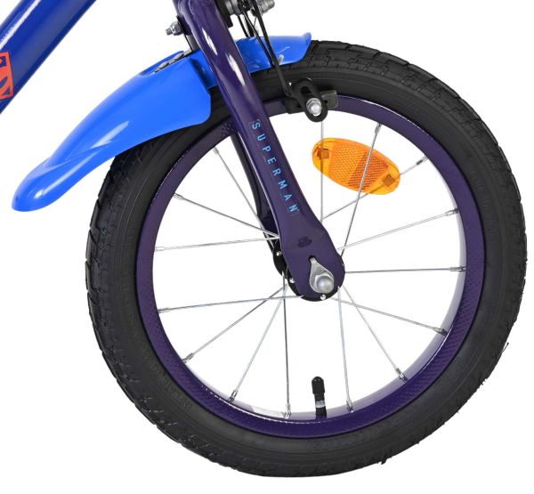 Superman Kinderfiets - Jongens - 14 inch - Blauw - Twee handremmen