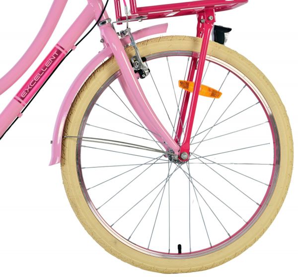 Volare Excellent Kinderfiets - Meisjes - 24 inch - Roze - Shimano Nexus 3 versnellingen