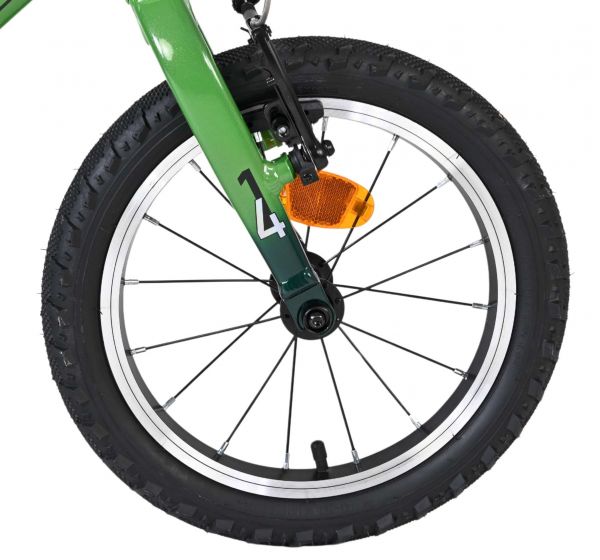 Volare Venom Kinderfiets - Jongens - 14 inch - Groen - Twee handremmen