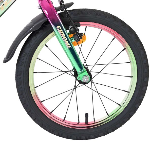 Volare Chrome Kinderfiets - Meisjes - 16 inch - Roze Groen