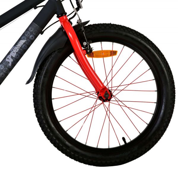 Spider-Man - Kinderfiets - Jongens - 20 inch - Mat Zwart - 2 Handremmen