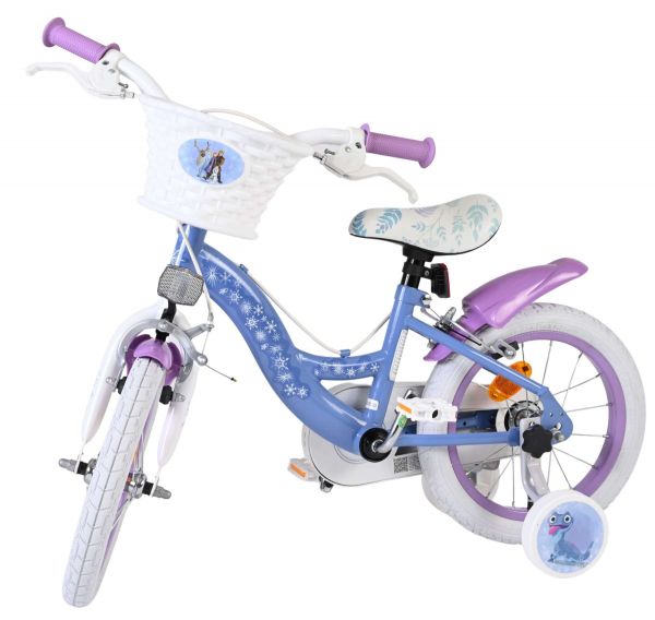 Disney Frozen 2 Kinderfiets - Meisjes - 14 inch - Blauw/Paars - Twee handremmen
