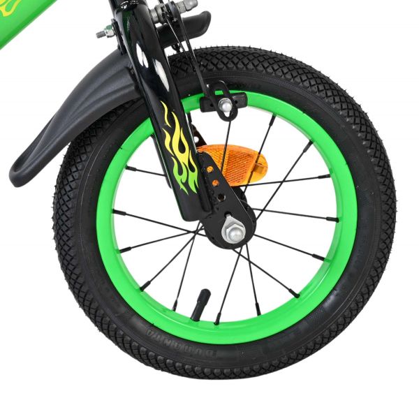 Volare Strike Kinderfiets - Jongens - 12 inch - Zwart Groen