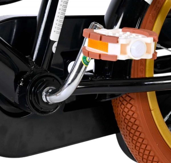 Volare Ashley Kinderfiets - Meisjes - 14 inch - Zwart - Twee Handremmen