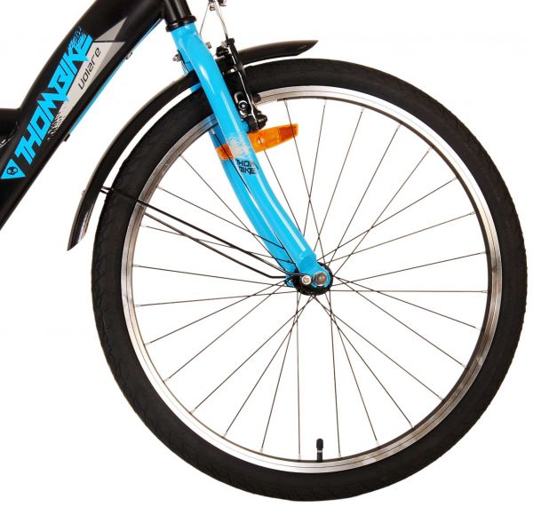 Volare Thombike Kinderfiets - Jongens - 24 inch - Zwart Blauw - Twee handremmen