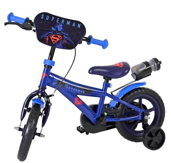 Superman Kinderfiets - Jongens - Mag Wheels - 12 inch - Blauw