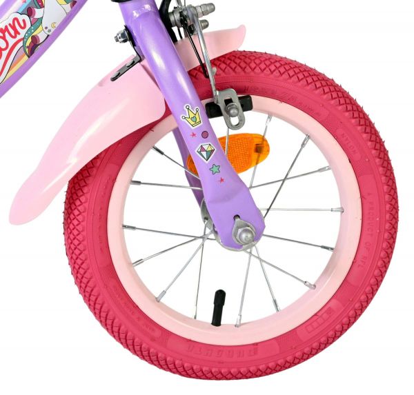 Volare Unicorn Kinderfiets - Meisjes - 12 inch - Paars