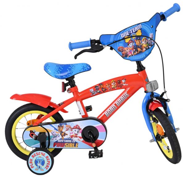Paw Patrol Kinderfiets - Jongens - 12 inch - Rood/Blauw