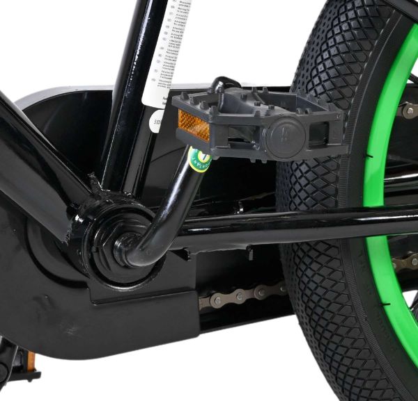 Volare Strike Kinderfiets - Jongens - 16 inch - Zwart Groen - Twee Handremmen