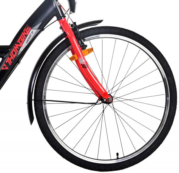 Volare Thombike Kinderfiets - Jongens - 26 inch - Zwart Rood - Shimano Nexus 3