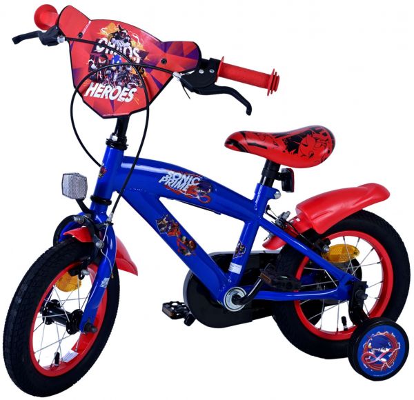 Sonic Prime Kinderfiets - Jongens - 12 inch - Blauw Rood - Twee handremmen Sonic Prime Kinderfiets - Jongens - 12 inch - Blauw Rood - Twee handremmen