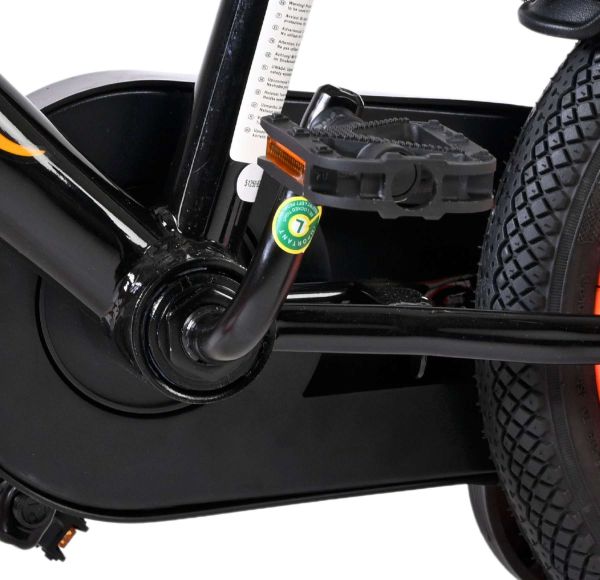 Volare Strike Kinderfiets - Jongens - 12 inch - Zwart Oranje - Twee Handremmen