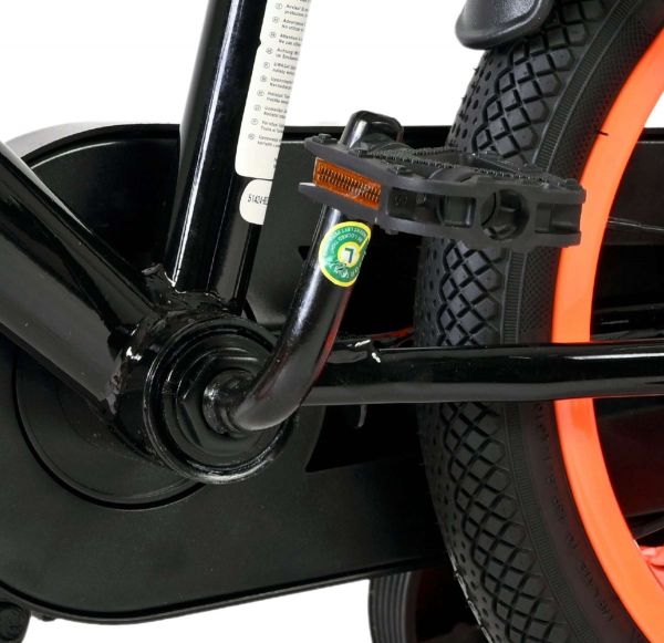 Volare Strike Kinderfiets - Jongens - 14 inch - Zwart Oranje