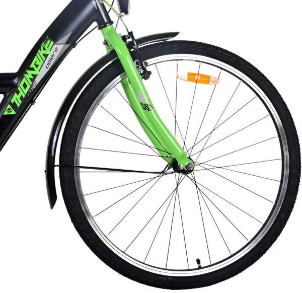 Volare Thombike Kinderfiets - Jongens - 26 inch - Zwart Groen - Shimano Nexus 3