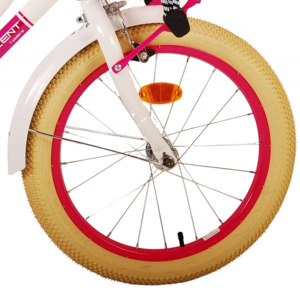 Volare Excellent Kinderfiets - Meisjes - 18 inch - Wit - 95% afgemonteerd