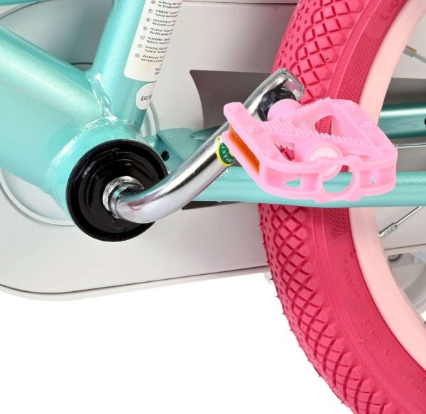 Volare Unicorn Kinderfiets - Meisjes - 14 inch - Groen - Twee Handremmen