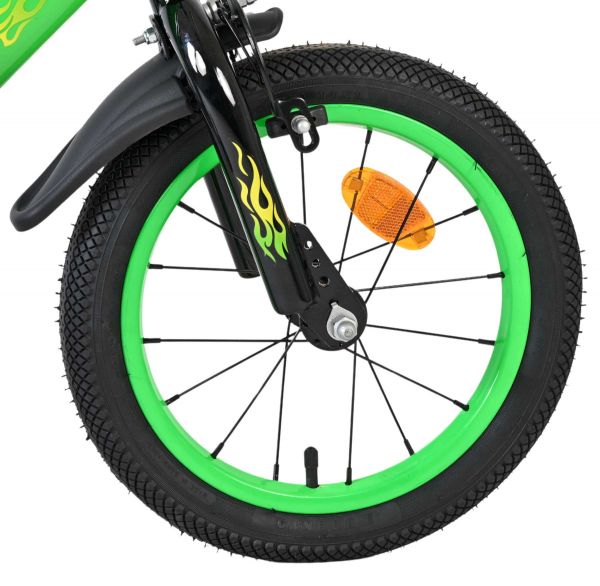 Volare Strike Kinderfiets - Jongens - 14 inch - Zwart Groen