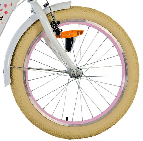 Volare Blossom Kinderfiets - Meisjes - 20 inch - Wit - Twee handremmen