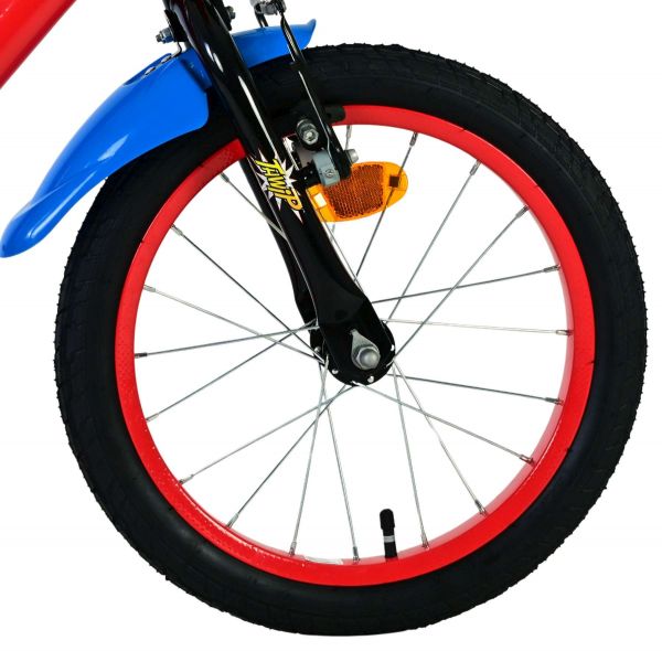 Spider-Man Kinderfiets - Jongens - 16 inch - Blauw/Rood - Twee handremmen