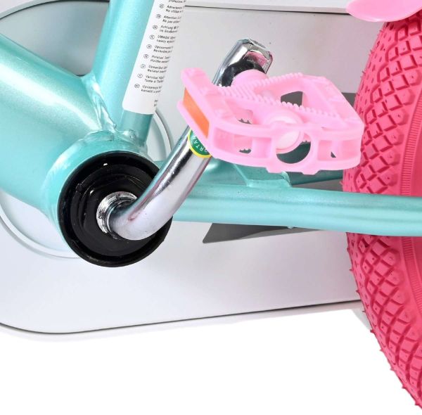Volare Unicorn Kinderfiets - Meisjes - 12 inch - Groen - Twee handremmen