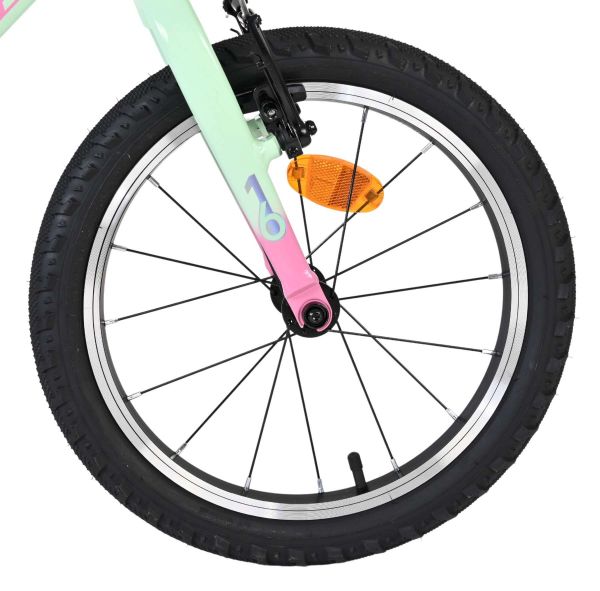 Volare Milano Kinderfiets - Meisjes - 16 inch - Mintgroen - Twee handremmen
