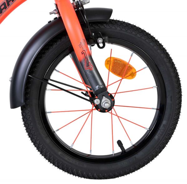 Volare Thombike Kinderfiets - Jongens - 14 inch - Oranje Grijs